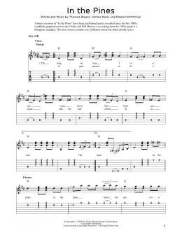 page one of In The Pines (arr. Fred Sokolow) (Solo Guitar)