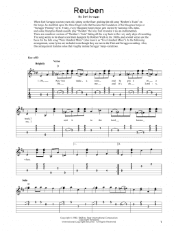 page one of Reuben (arr. Fred Sokolow) (Solo Guitar)