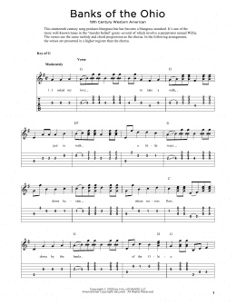 page one of Banks Of The Ohio (arr. Fred Sokolow) (Solo Guitar)