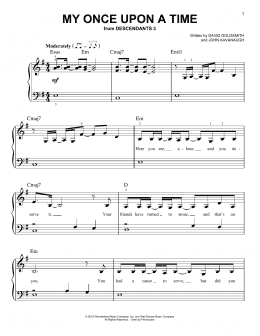 page one of My Once Upon A Time (from Disney's Descendants 3) (Easy Piano)