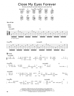 page one of Close My Eyes Forever (Guitar Lead Sheet)