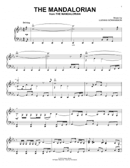 page one of The Mandalorian (from Star Wars: The Mandalorian) (Piano Solo)