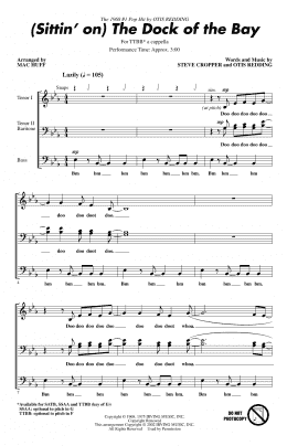 page one of (Sittin' On) The Dock Of The Bay (arr. Mac Huff) (TTBB Choir)
