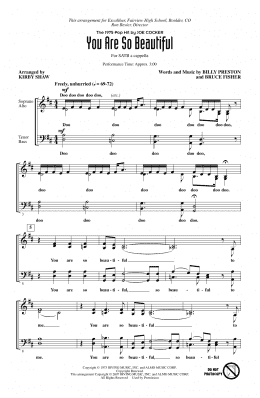 page one of You Are So Beautiful (arr. Kirby Shaw) (SATB Choir)