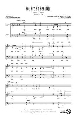 page one of You Are So Beautiful (arr. Paris Rutherford) (SATB Choir)