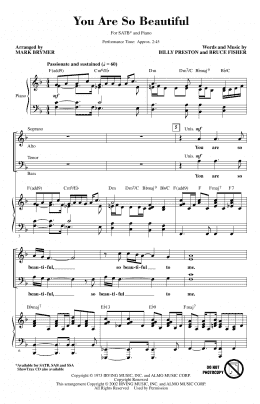 page one of You Are So Beautiful (arr. Mark Brymer) (SATB Choir)