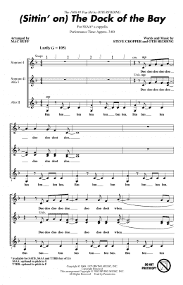 page one of (Sittin' On) The Dock Of The Bay (arr. Mac Huff) (SSA Choir)