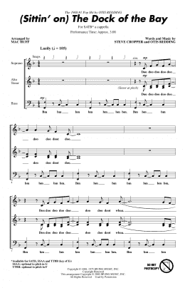 page one of (Sittin' On) The Dock Of The Bay (arr. Mac Huff) (SATB Choir)