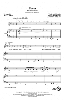 page one of Fever (arr. Kirby Shaw) (SSA Choir)