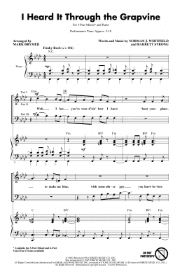 page one of I Heard It Through The Grapevine (arr. Mark Brymer) (3-Part Mixed Choir)