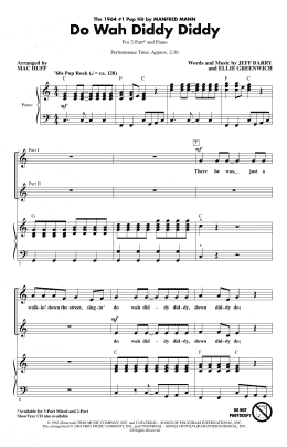 page one of Do Wah Diddy Diddy (arr. Mac Huff) (2-Part Choir)