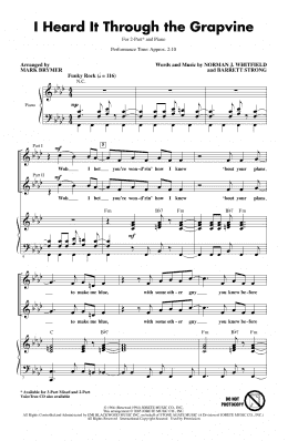 page one of I Heard It Through The Grapevine (arr. Mark Brymer) (2-Part Choir)