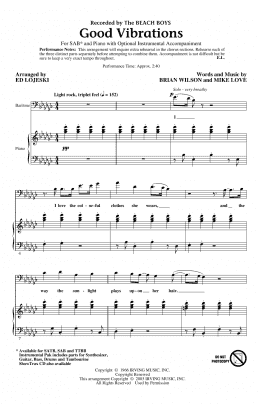 page one of Good Vibrations (arr. Ed Lojeski) (SAB Choir)