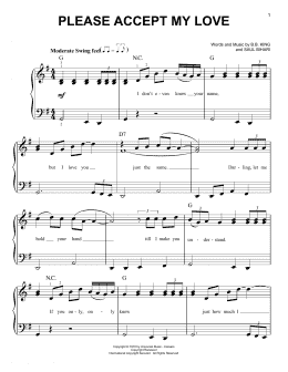 page one of Please Accept My Love (Very Easy Piano)