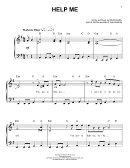 page one of Help Me (Very Easy Piano)