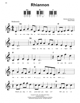 page one of Rhiannon (Super Easy Piano)