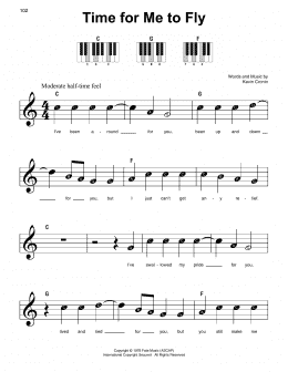 page one of Time For Me To Fly (Super Easy Piano)