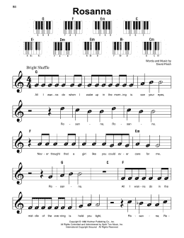 page one of Rosanna (Super Easy Piano)