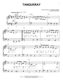 page one of Tanqueray (Very Easy Piano)