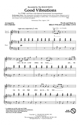 page one of Good Vibrations (arr. Ed Lojeski) (TTBB Choir)