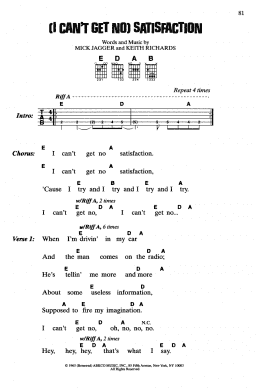 page one of (I Can't Get No) Satisfaction (Guitar Chords/Lyrics)