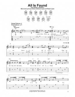 page one of All Is Found (from Disney's Frozen 2) (Easy Guitar Tab)