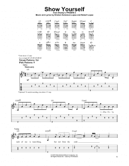 page one of Show Yourself (from Disney's Frozen 2) (Easy Guitar Tab)