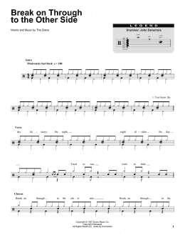 page one of Break On Through To The Other Side (Drums Transcription)
