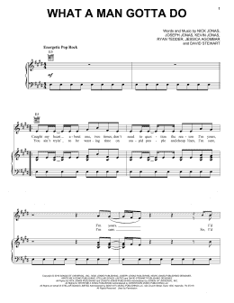page one of What A Man Gotta Do (Piano, Vocal & Guitar Chords (Right-Hand Melody))