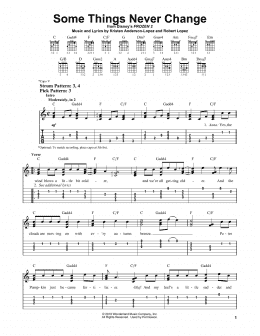 page one of Some Things Never Change (from Disney's Frozen 2) (Easy Guitar Tab)