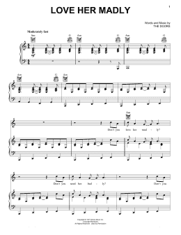 page one of Love Her Madly (Piano, Vocal & Guitar Chords (Right-Hand Melody))