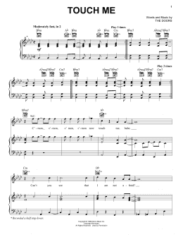 page one of Touch Me (Piano, Vocal & Guitar Chords (Right-Hand Melody))