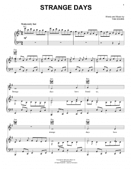 page one of Strange Days (Piano, Vocal & Guitar Chords (Right-Hand Melody))