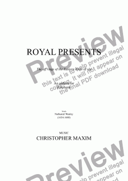 page one of Royal Presents (anthem for Epiphany)
