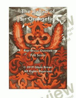 page one of The Ballad of Sir Orangefire for Brass Quintet