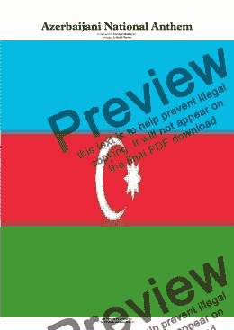 page one of Azerbaijani National Anthem for Symphony Orchestra (Kt Olympic Anthem Series)