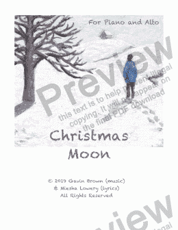 page one of Christmas Moon for Alto and Piano