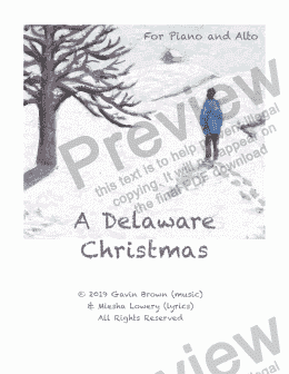 page one of A Delaware Christmas for Alto and Piano