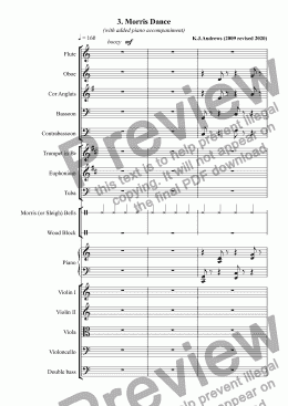 page one of Suite for Euphonium and Orchestra (2009): 3.Morris Dance (with added piano accompaniment) 
