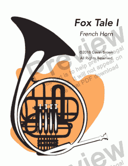page one of Fox Tale I for Horn in F