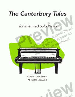 page one of Canterbury Tales for Solo Piano