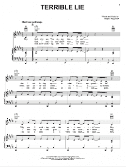 page one of Terrible Lie (Piano, Vocal & Guitar Chords (Right-Hand Melody))