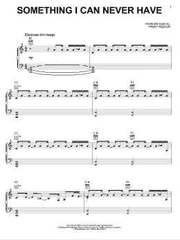 page one of Something I Can Never Have (Piano, Vocal & Guitar Chords (Right-Hand Melody))