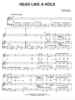 page one of Head Like A Hole (Piano, Vocal & Guitar Chords (Right-Hand Melody))