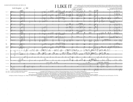 page one of I Like It (arr. Tom Wallace) - Full Score (Marching Band)