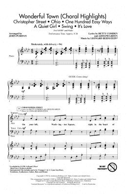 page one of Wonderful Town (Choral Highlights) (arr. John Purifoy) (SATB Choir)