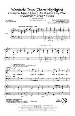 page one of Wonderful Town (Choral Highlights) (arr. John Purifoy) (SAB Choir)