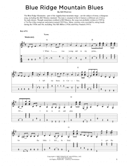 page one of Blue Ridge Mountain Blues (arr. Fred Sokolow) (Solo Guitar)