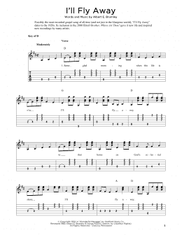 page one of I'll Fly Away (arr. Fred Sokolow) (Solo Guitar)