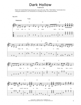 page one of Dark Hollow (arr. Fred Sokolow) (Solo Guitar)